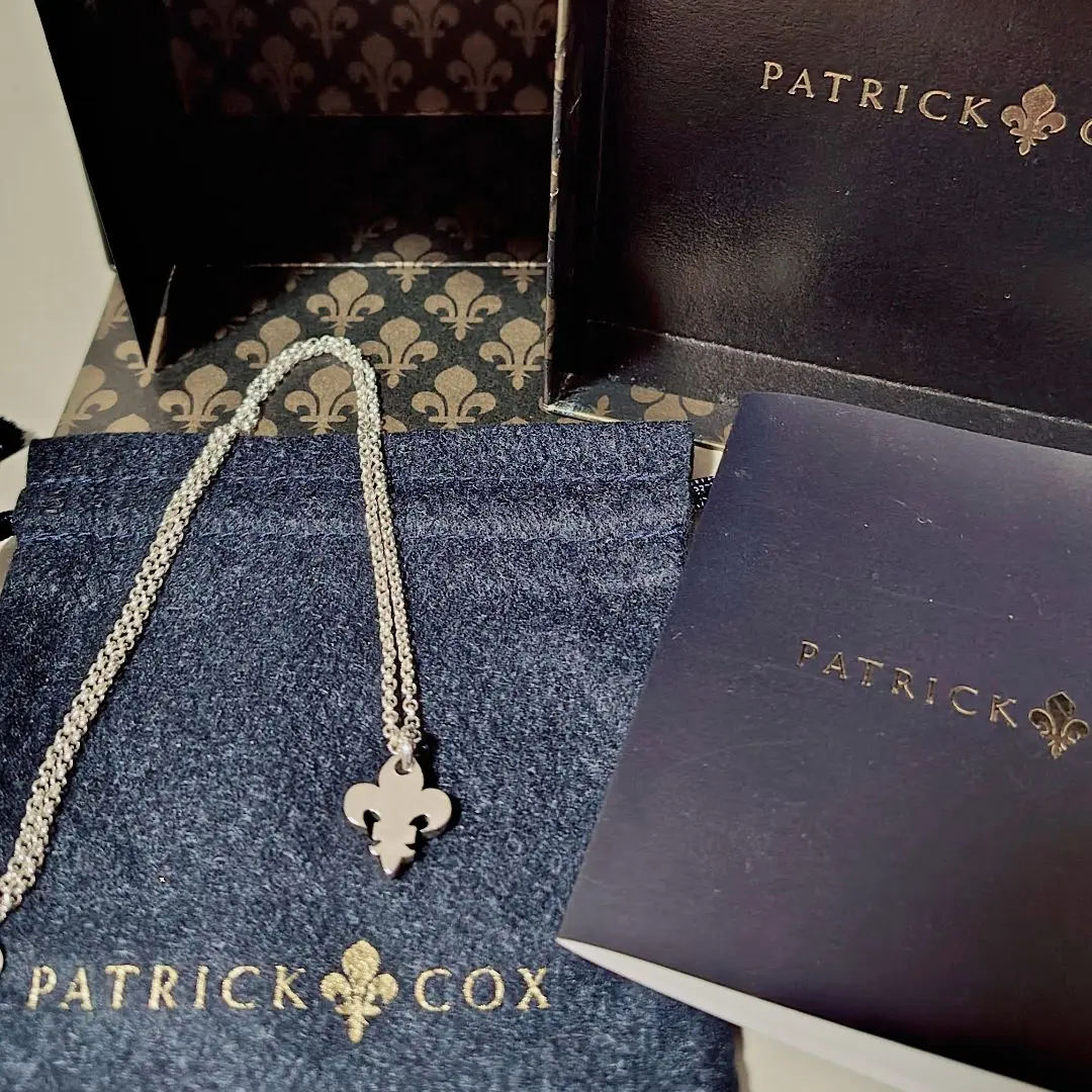 【美品】PATRICK COX SV925 ネックレス チェーン付き ユリ刻印 美品】PATRICK COX SV925 ネックレス チェーン付き ユリ刻印