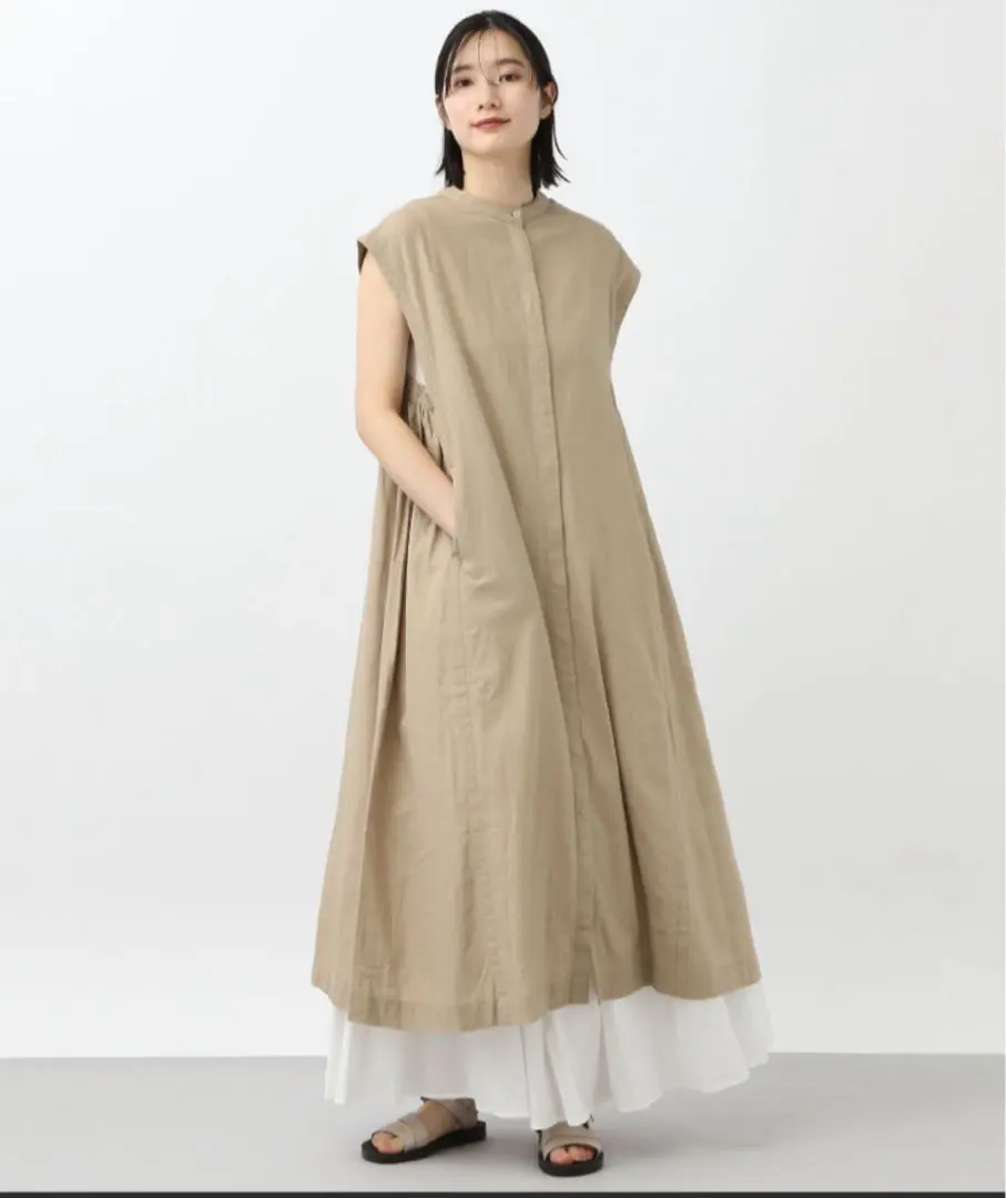 Thumbnail of natural by clip Open Front Flare Gilet Dress