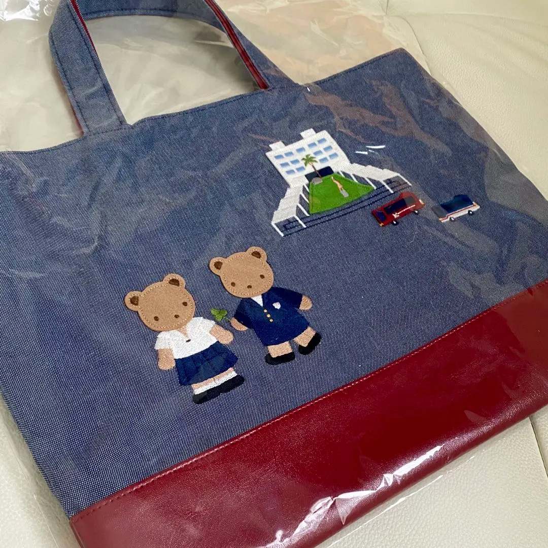 ファミリア　バッグ　甲南女子　コラボ　レッスン　通学かばん　寄付　非売品　新品 非売品・限定】南女 甲南女子×ファミリア コラボ デニムバッグ