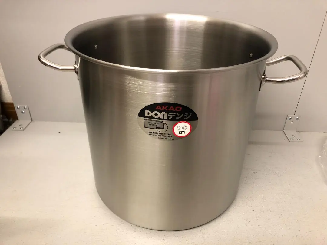 赤尾　DON　電磁　寸胴鍋　36cm　無蓋　IH對應　雙耳鍋　不銹鋼⑼ 的縮圖