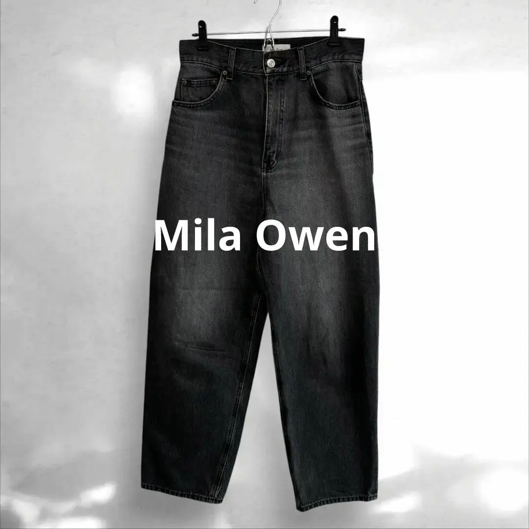 米拉·奧文 高腰寬鬆錐形牛仔褲 的縮圖