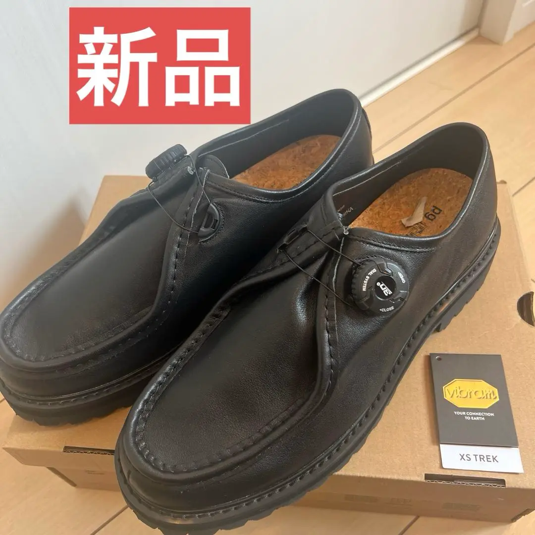 PG Steven Alan コラボレザーシューズ PG × Steven Alan＞KNOCK BLACK LEATHER 42
