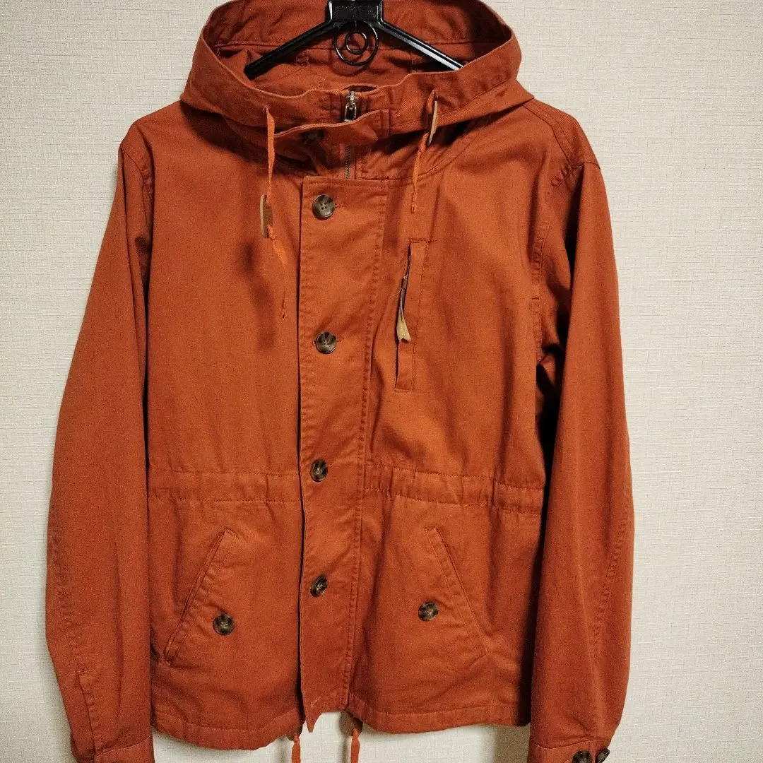Thumbnail of Orange hooded mountain parka, size M