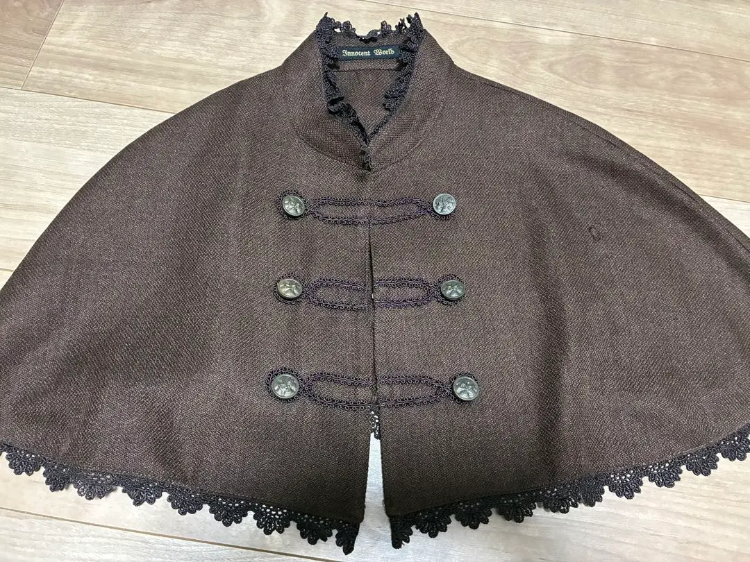 Innocent world イノセントワールド グレンチェック ケープポンチョ Innocent World Online Shop