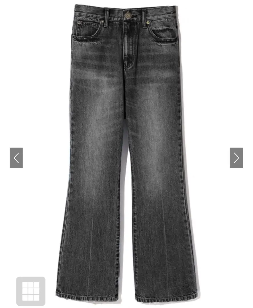 喇叭牛仔褲 cu161 黑色 的縮圖