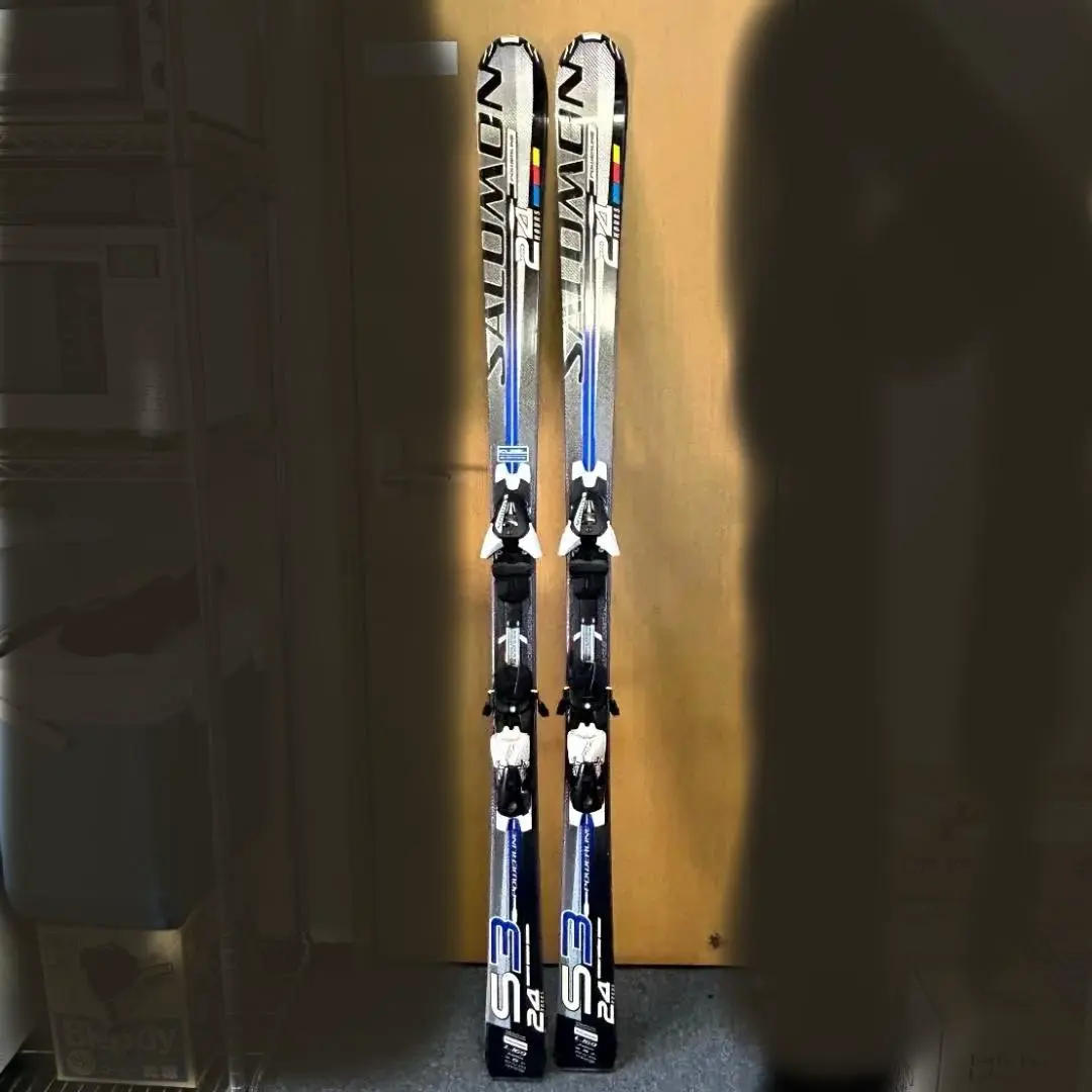 美品SALOMON スキー板 24 HOURS POWERLINE S1 165 SALOMON (サロモン) カービングスキー 165cm Powerline 24H LTD
