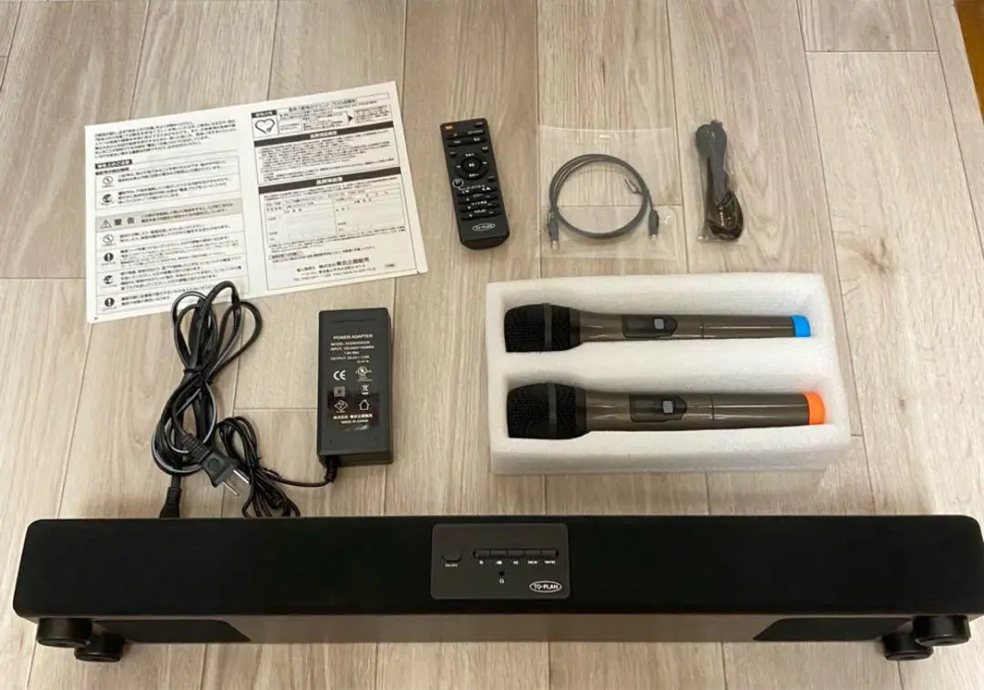 【tk様】TO-PLAN カラオケ スピーカー TKMI-002 マイク２本付き バータイプカラオケスピーカー TKMI-002-SET【福山楽器センター】