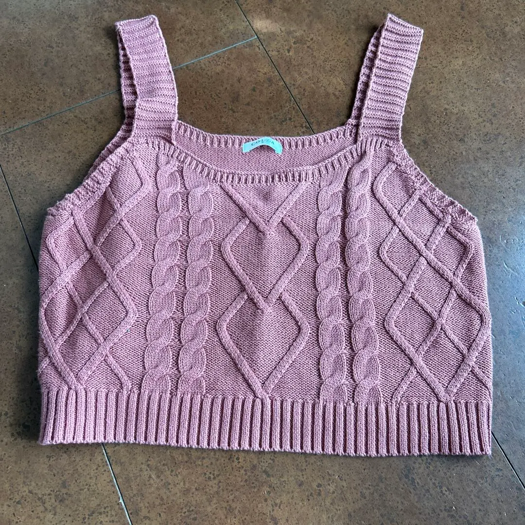 Thumbnail of C.O.L.Z.A Cable Knit Bustier M Dusty Pink & Orange Brown