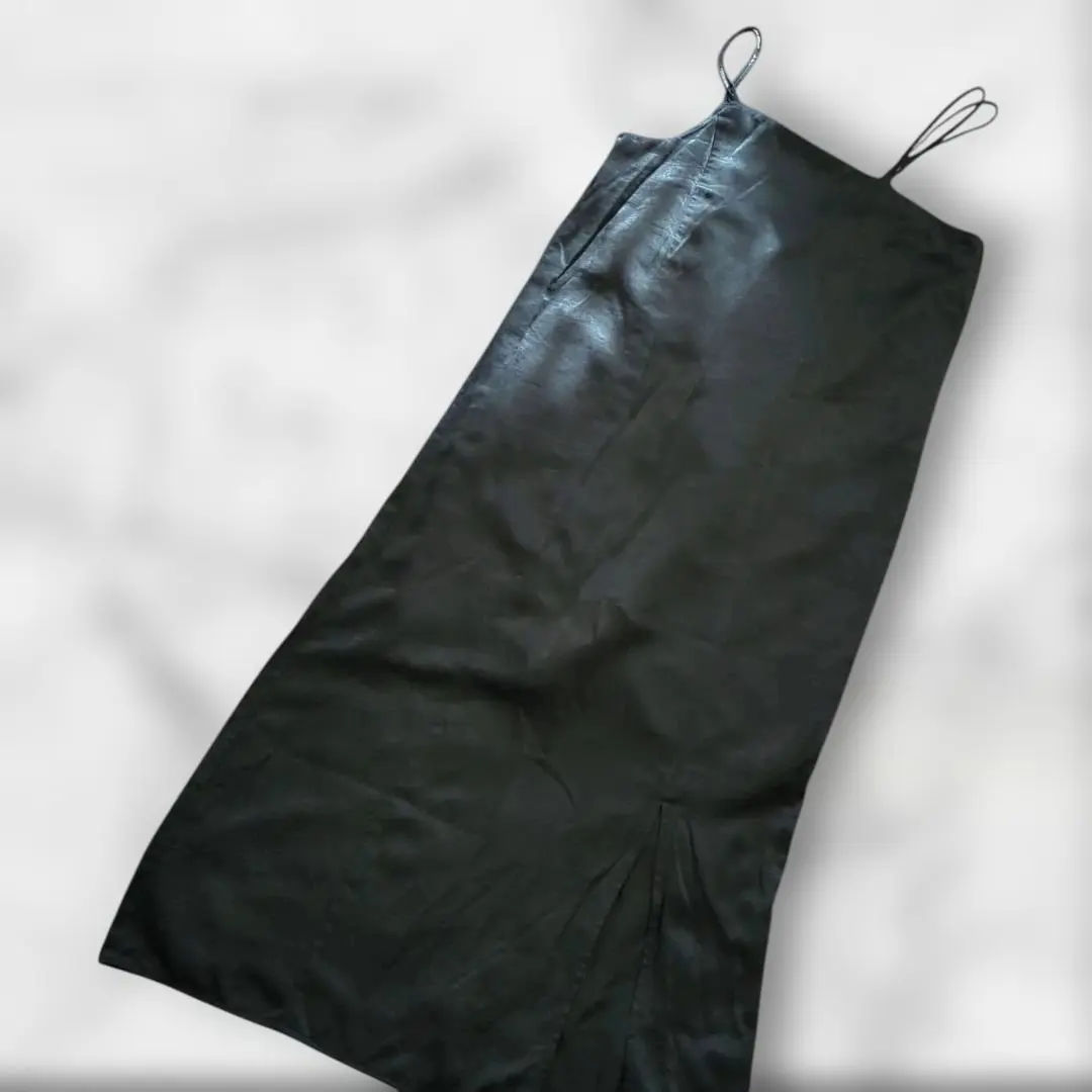 Thumbnail of Leilian Black Slip Dress Long One-Piece Slit