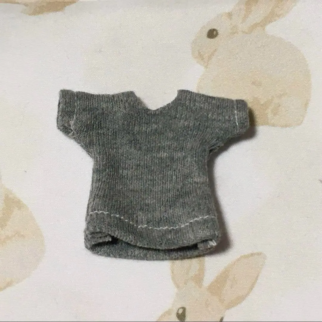 Thumbnail of Obitsu 11 Clothes Handmade T-shirt Long Length (Gray) Instant Purchase OK