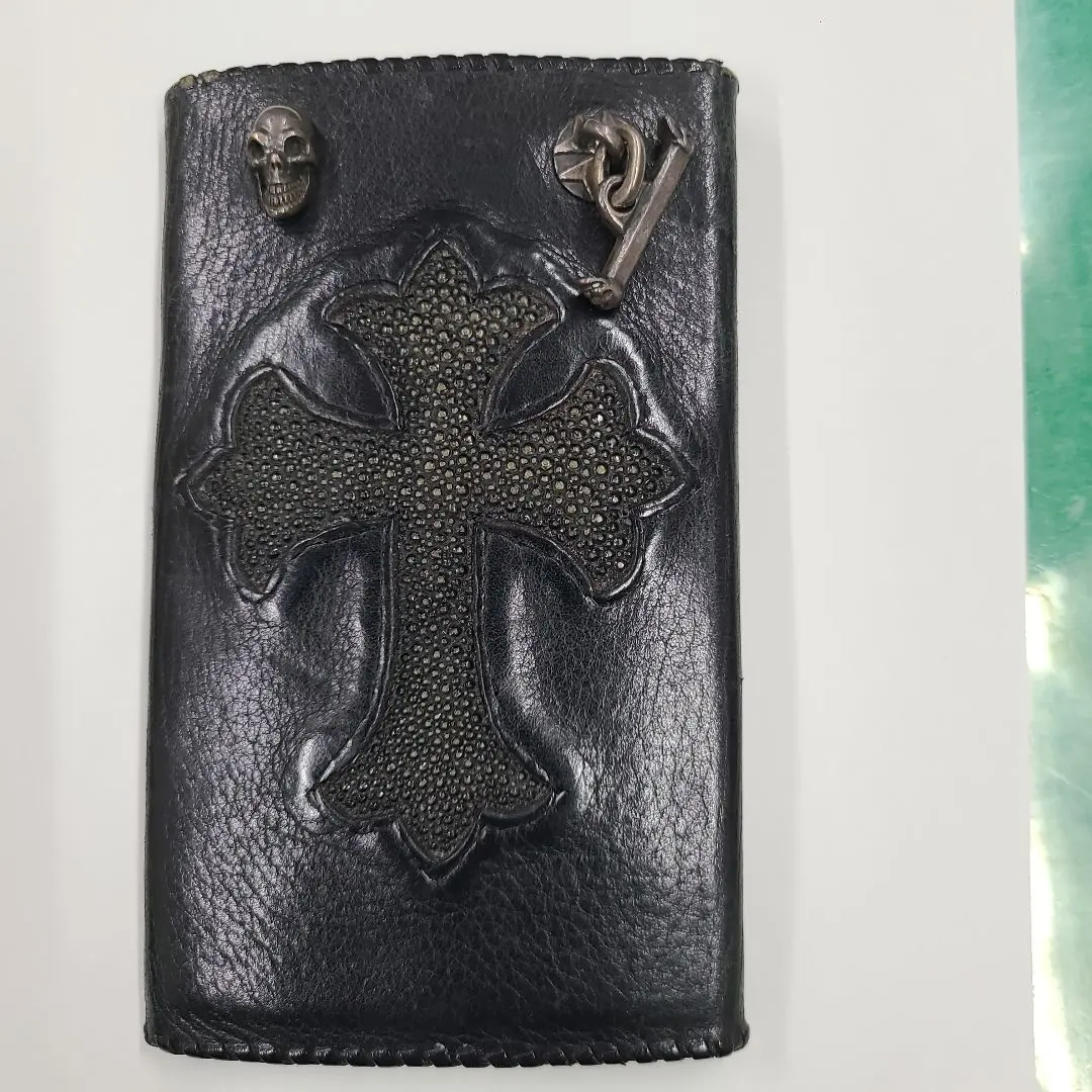 Gaboratory 十字紋樣 真皮長款錢包 的縮圖