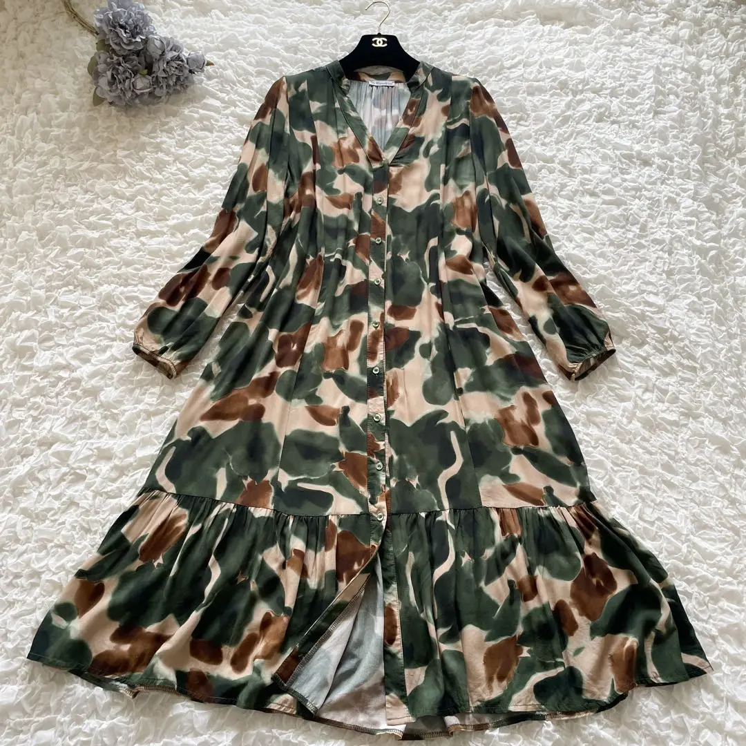 ✳️美品✳️ワンピース　ラ　コチネッラ ZARA】花柄ミディ丈ポプリンワンピース 2944/216/330 (ZARA