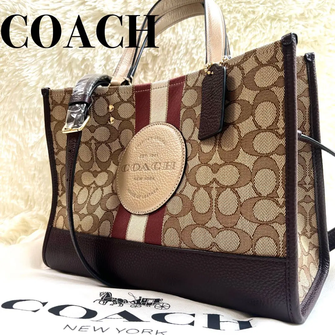 COACH デンプシー キャリーオール シグネチャー ハンドバッグ 黒 2025年最新】デンプシーキャリーオールの人気アイテム - メルカリ