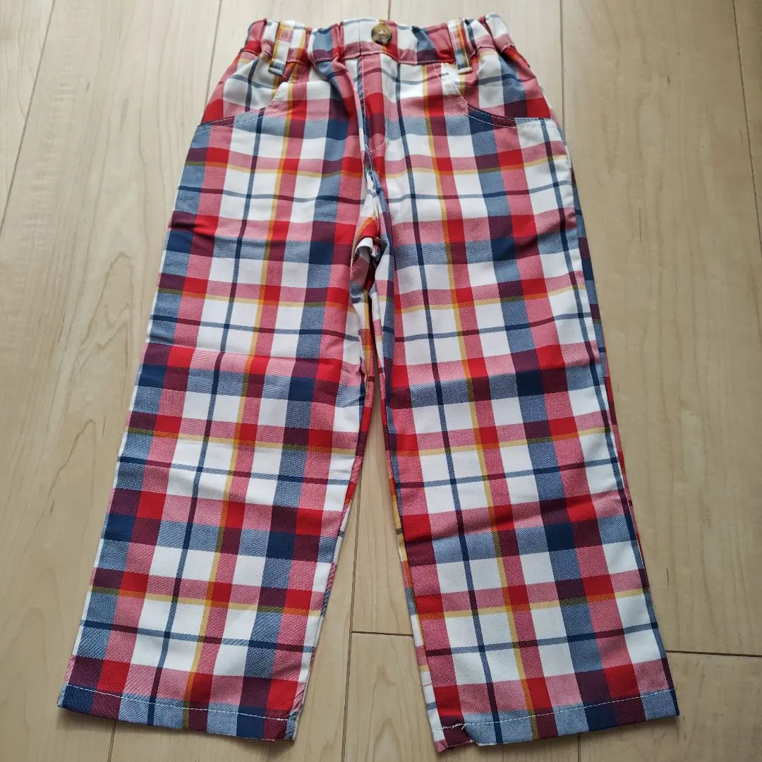 apres les cours 冒險世界 格紋長褲 的縮圖