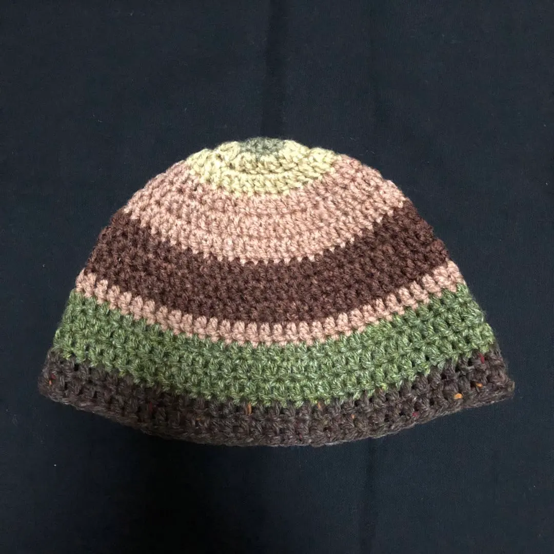 Thumbnail of Beanie H Hand-knitted Crochet Knit hat Crusher hat