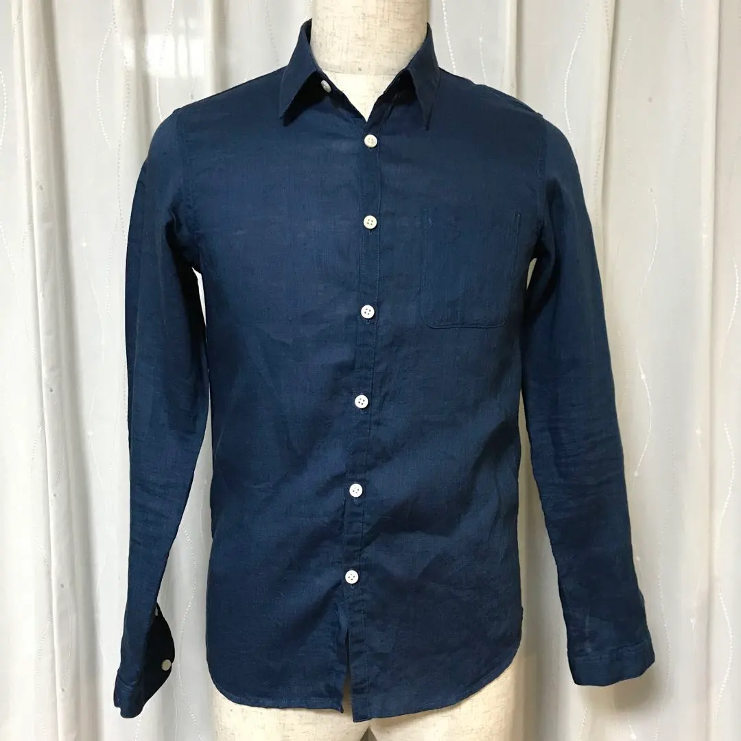 Thumbnail of STUDIOUS Navy Linen Shirt