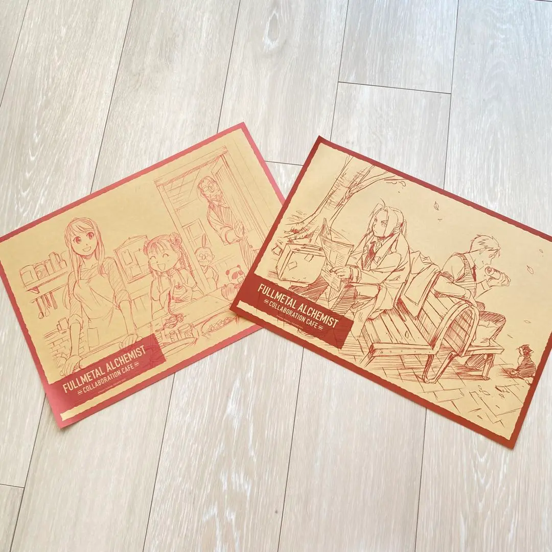 鋼の錬金術師 コラボカフェ ランチョンマット 6種コンプセット＋おまけ 鋼の錬金術師」コラボレーションカフェのランチタイム用の