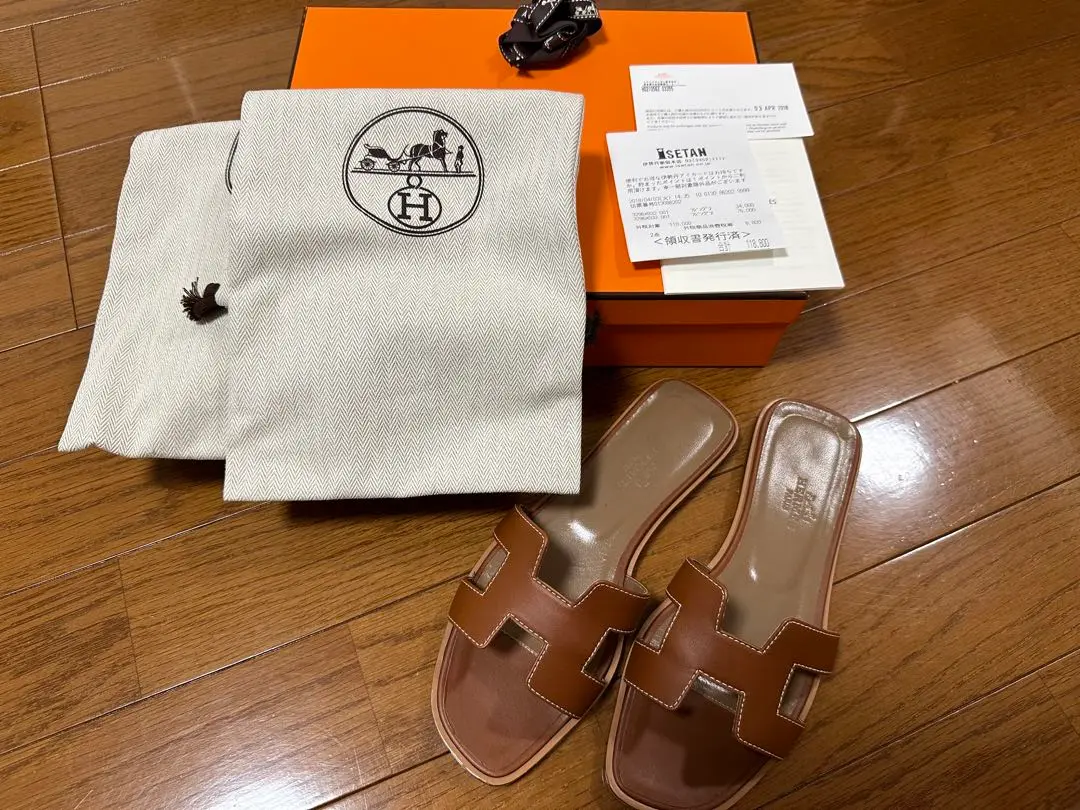 楽天市場】エルメス HERMES オラン サンダル 靴 レザー ヴォー