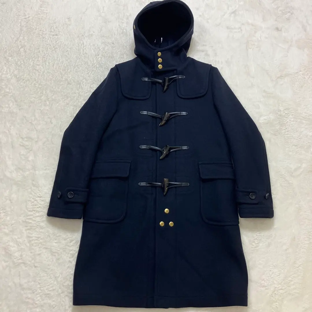 Thumbnail of Excellent condition ✨ Scye Basics Herringbone Gold Button Wool Duffle Coat