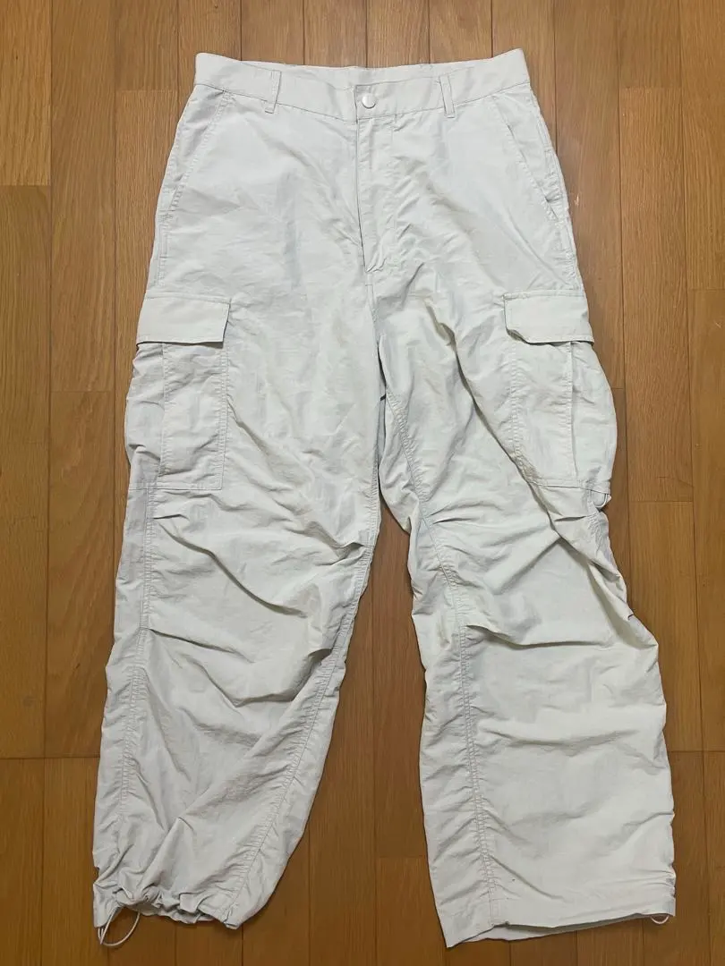 Thumbnail of WEGO White Cargo Pants, Polyester, Size L