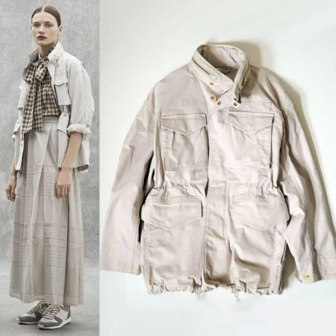 美品☆ drawer 日本製36 M65 ミリタリージャケット 白 ドゥロワー. drawer】美品 日本製36 M65 ミリタリージャケット 白 ドゥロワー