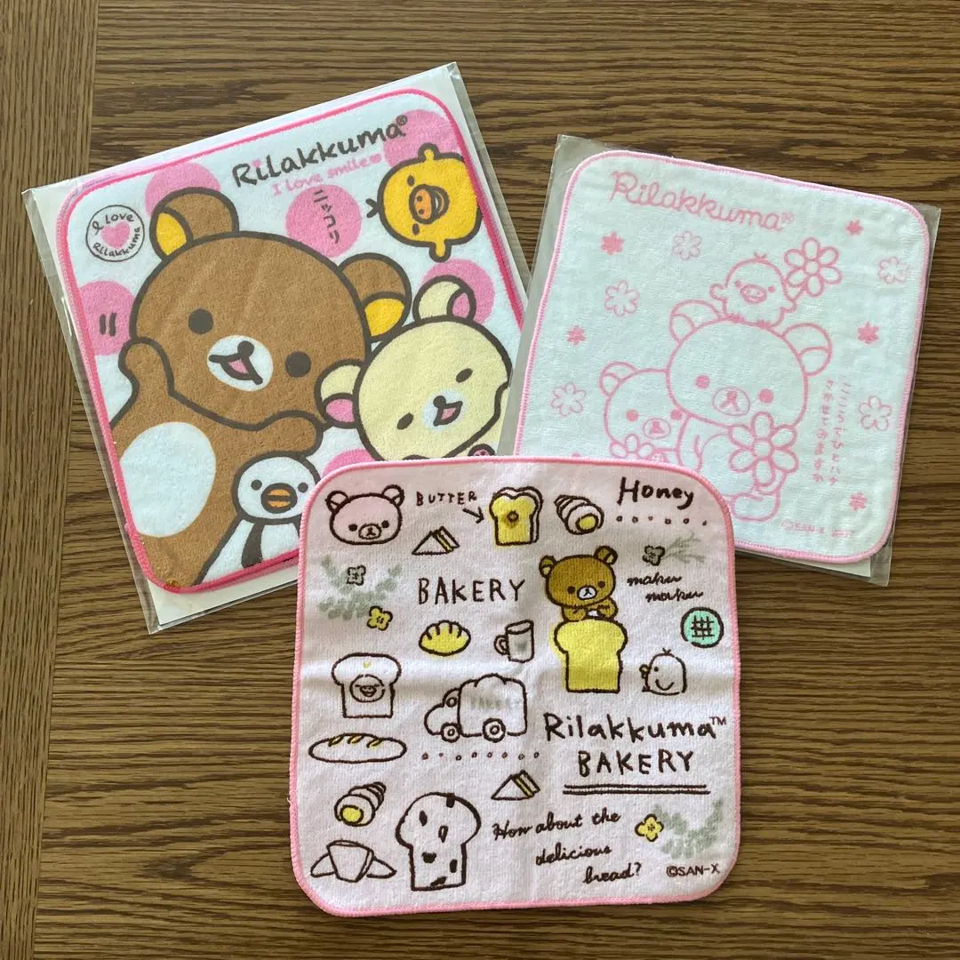 Thumbnail of Unused Rilakkuma & Korilakkuma Hand Towel Set of 4