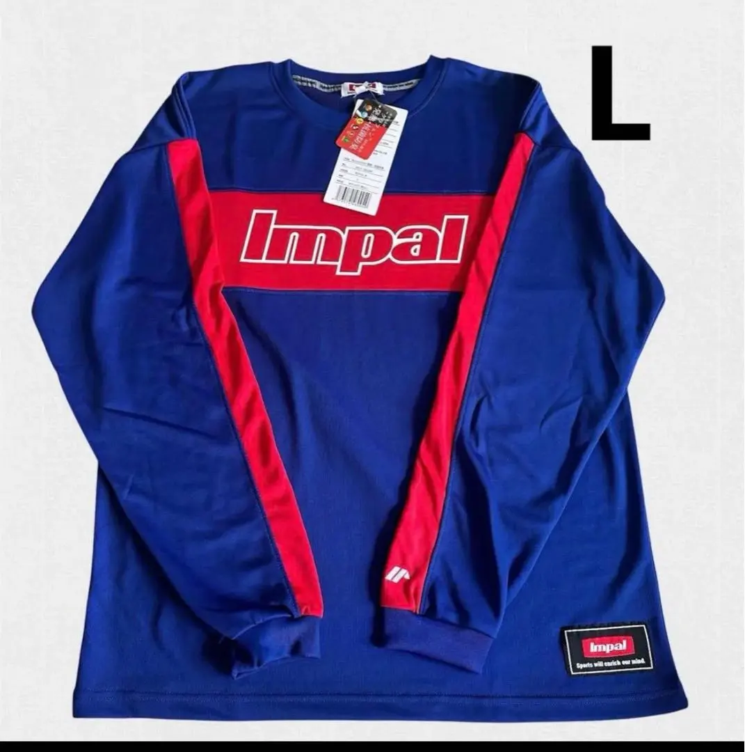 Thumbnail of IMPAL Long Sleeve Cut-and-Sew, Navy/Red