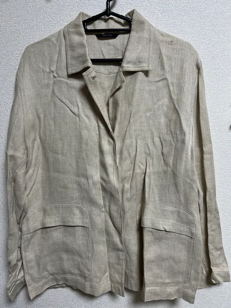 Thumbnail of Beige linen tailored jacket, size 10