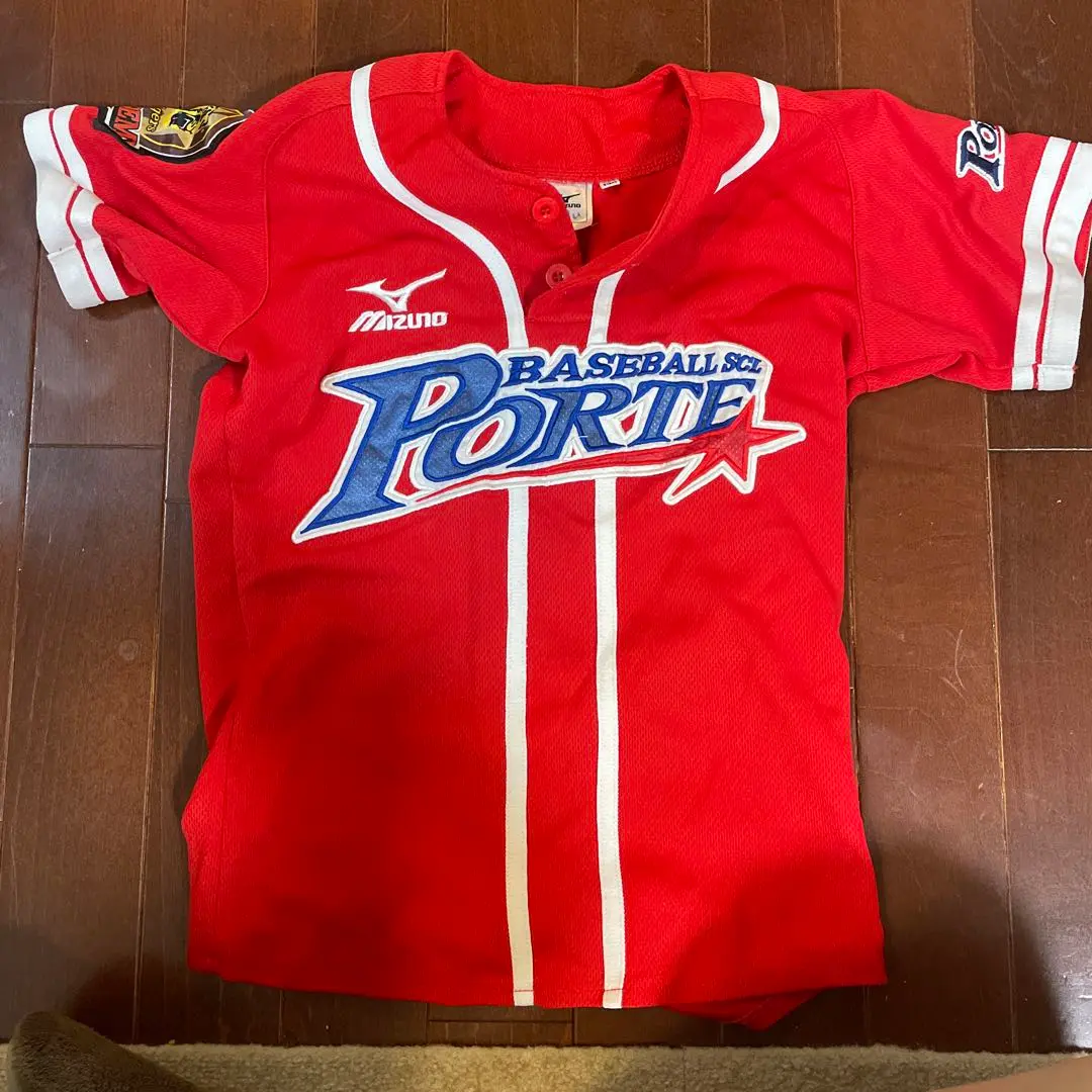野球 ポルテ 半袖Tシャツ ハーフパンツ ユニフォーム 2点 2023年購入品 中古 PORTE ポルテ 野球 ベースボールスクール