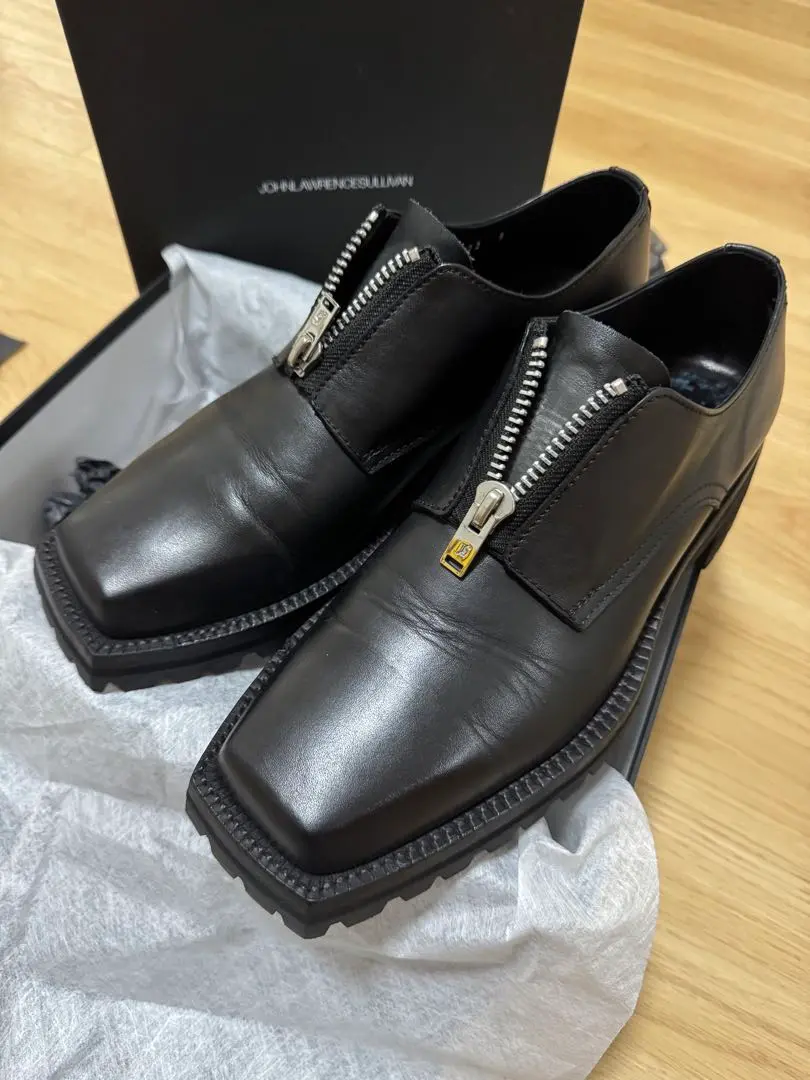 ジョンローレンスサリバン レザー シューズ ストレートチップサイズ8 ジョンローレンスサリバン バイカラーストレートチップシューズ