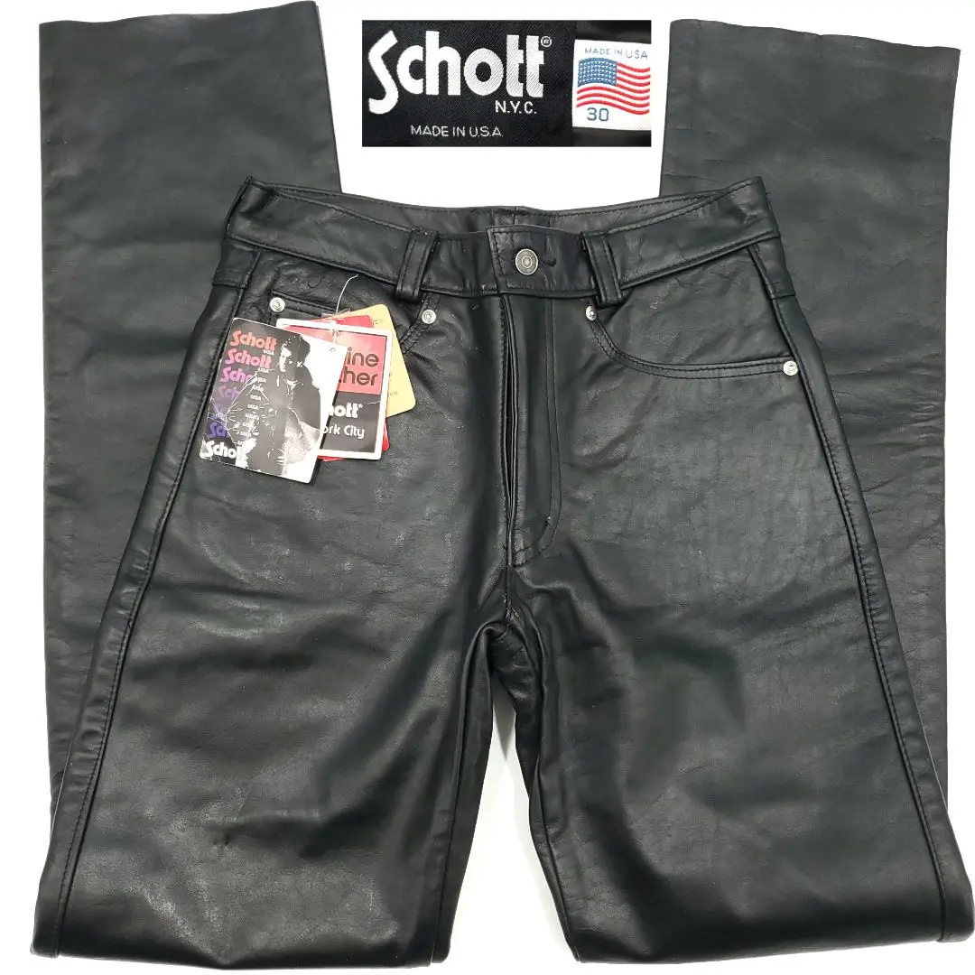 未使用タグ付き◆Schott◆W30レザーパンツ#AT600黒アメリカ製1025 楽天市場】大きいサイズ Schott ショット ストレート レザー
