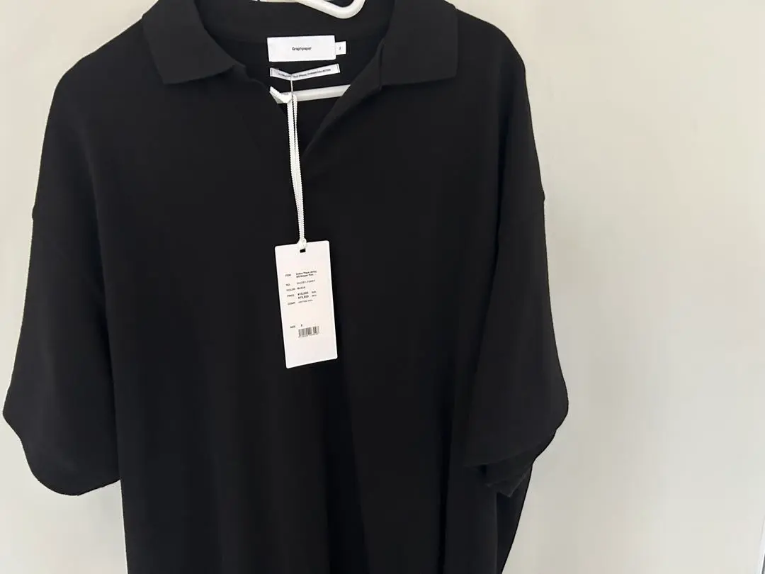Graphpaper　ブラックポロシャツ 新品未使用 25SS 新作】MEN バックロゴポロシャツ ブラック