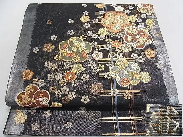新品  礼装用袋帯  舞鶴の吉祥文様  シックな品格の袋帯  西陣織物  正絹 m16393383374_1.jpg?1722642714