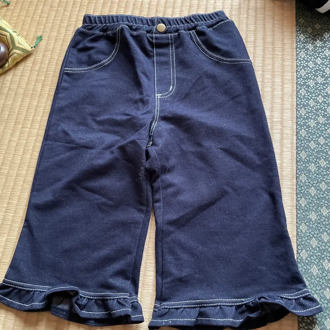 Thumbnail of Navy, frilled hem, shorts, 135-145cm