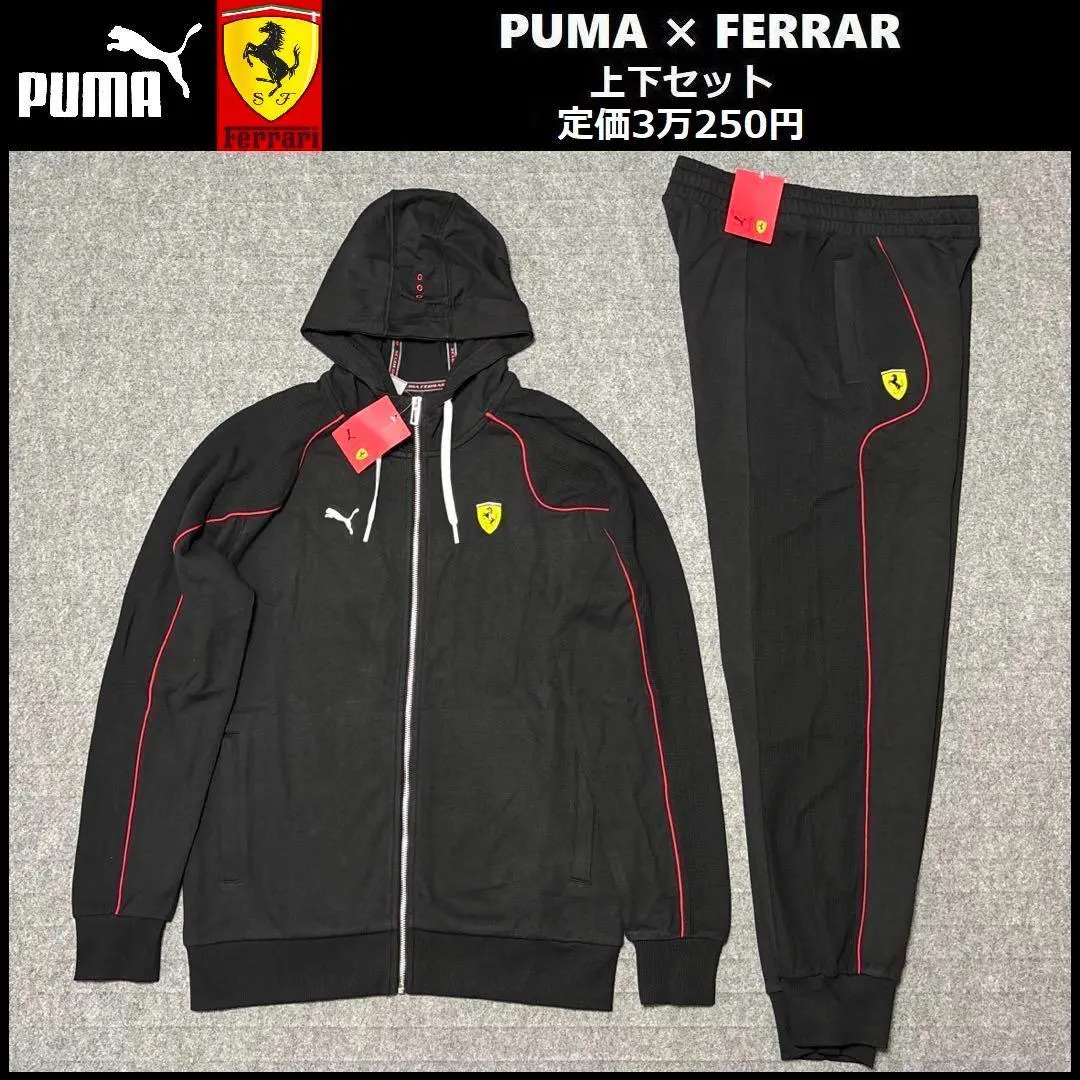 HYDROGEN ✖︎Ferrari セットアップ！サイズM！ PUMA公式】メンズ フェラーリ チーム ハーフジップ スウェット