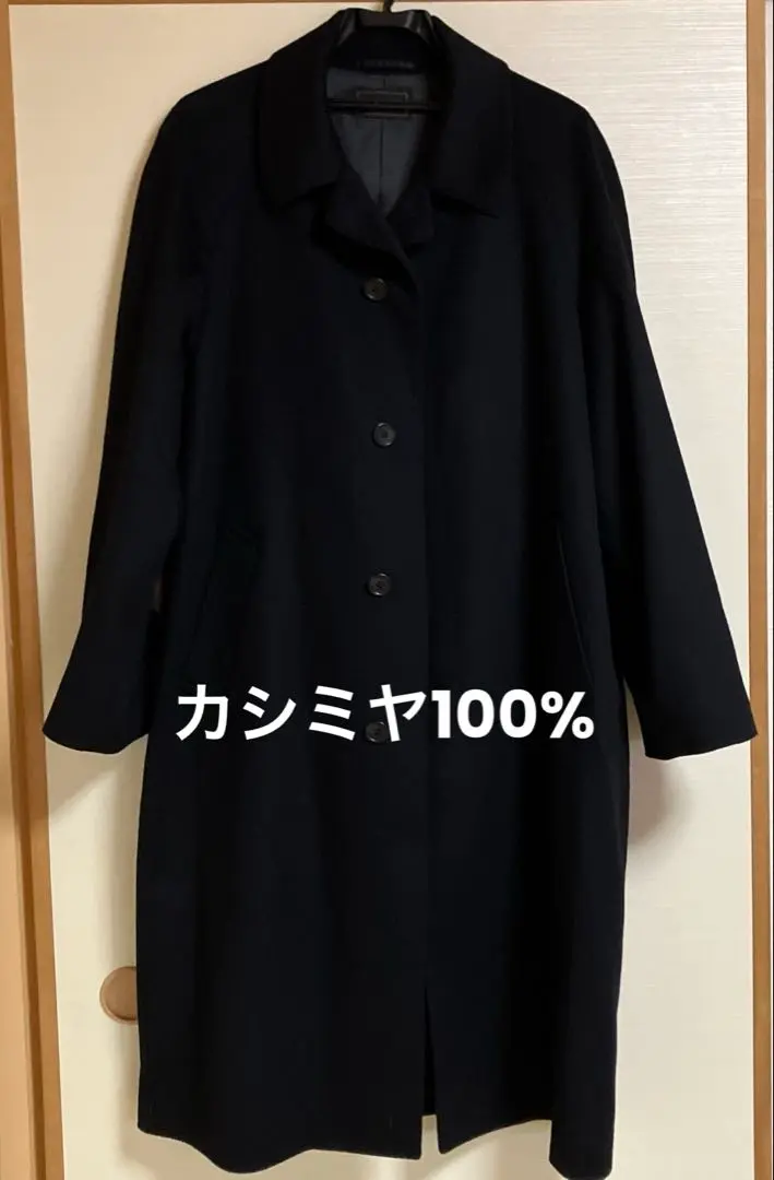 ✨極美品✨フジコウ　カシミヤ100% ステンカラーコート　ブラック　M ✨極美品✨フジコウ カシミヤ100% ステンカラーコート ブラック M