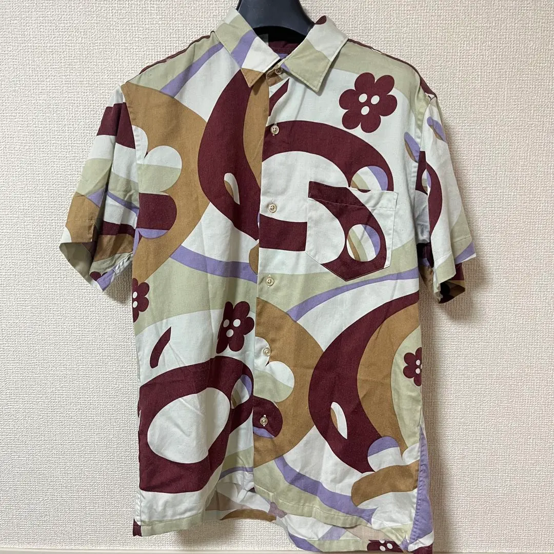 【古著】291295＝HOMME(男士) 短袖襯衫 阿囉哈襯衫 的縮圖