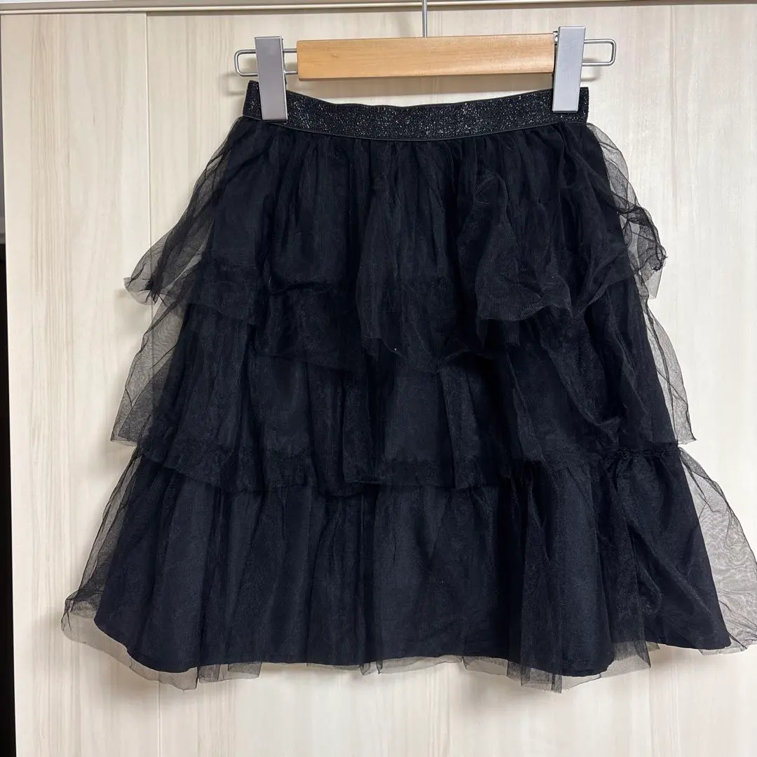 SHEIN 黑色 荷葉邊裙 10Y 的縮圖