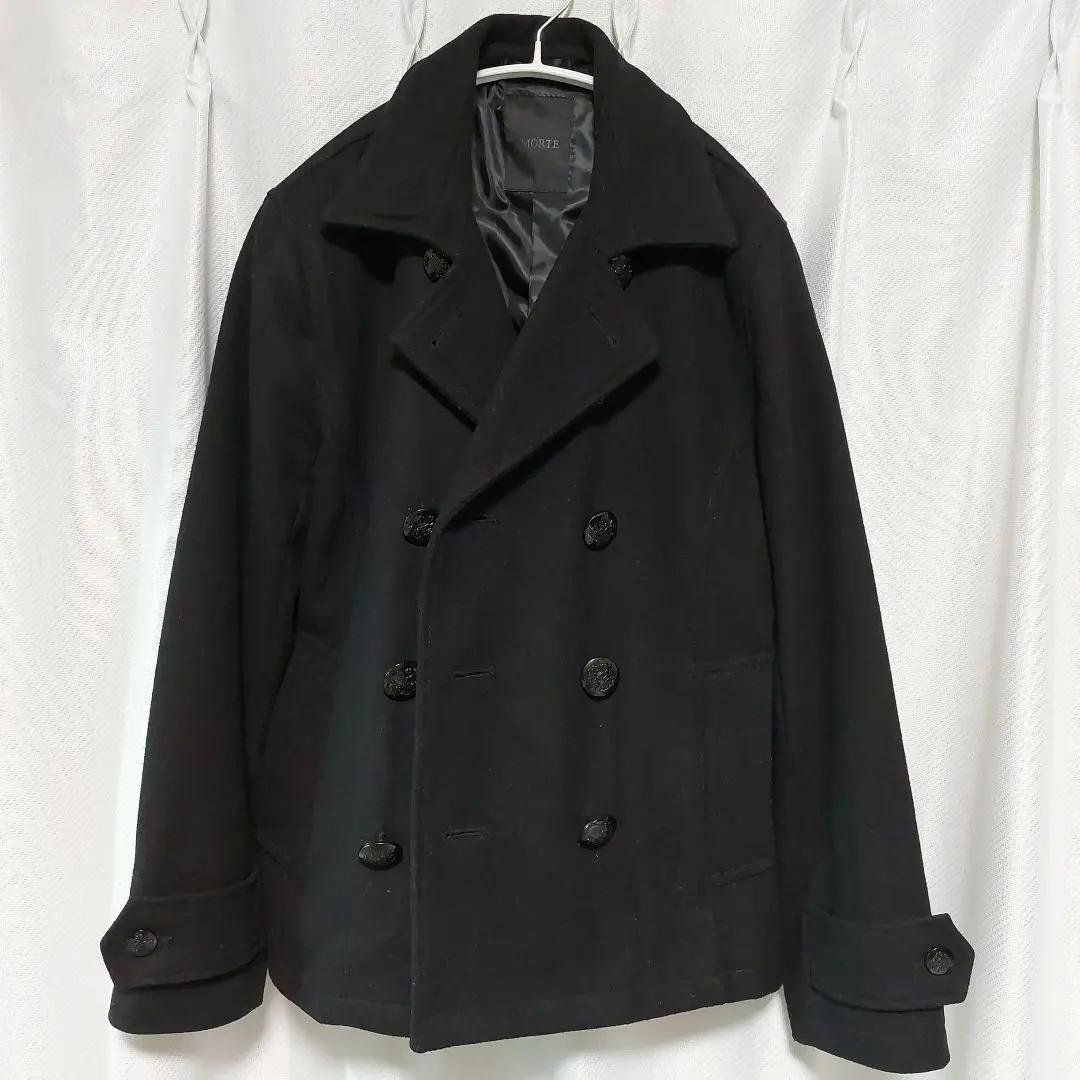 Thumbnail of AMORTE Men's Pea Coat Black M Size Half Coat