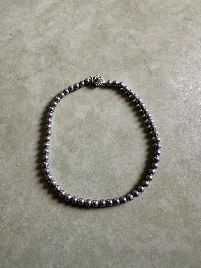 Thumbnail of Silver bead necklace