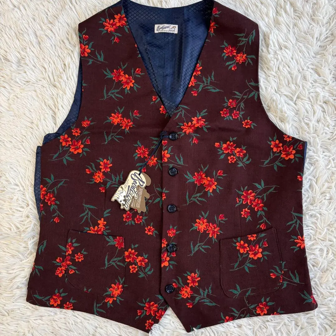 Thumbnail of (Unused with tag) Bevilacqua Floral Gilet Wool Vest Made in Italy
