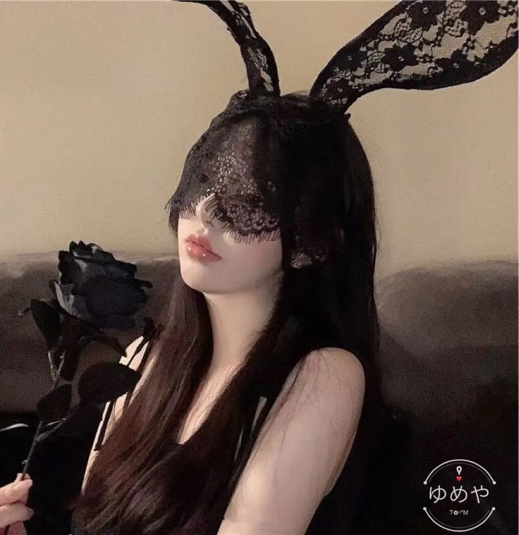 Thumbnail of Cosplay Rabbit Ears Headband Bunny Girl Sexy Lace Hair Ornament Halloween