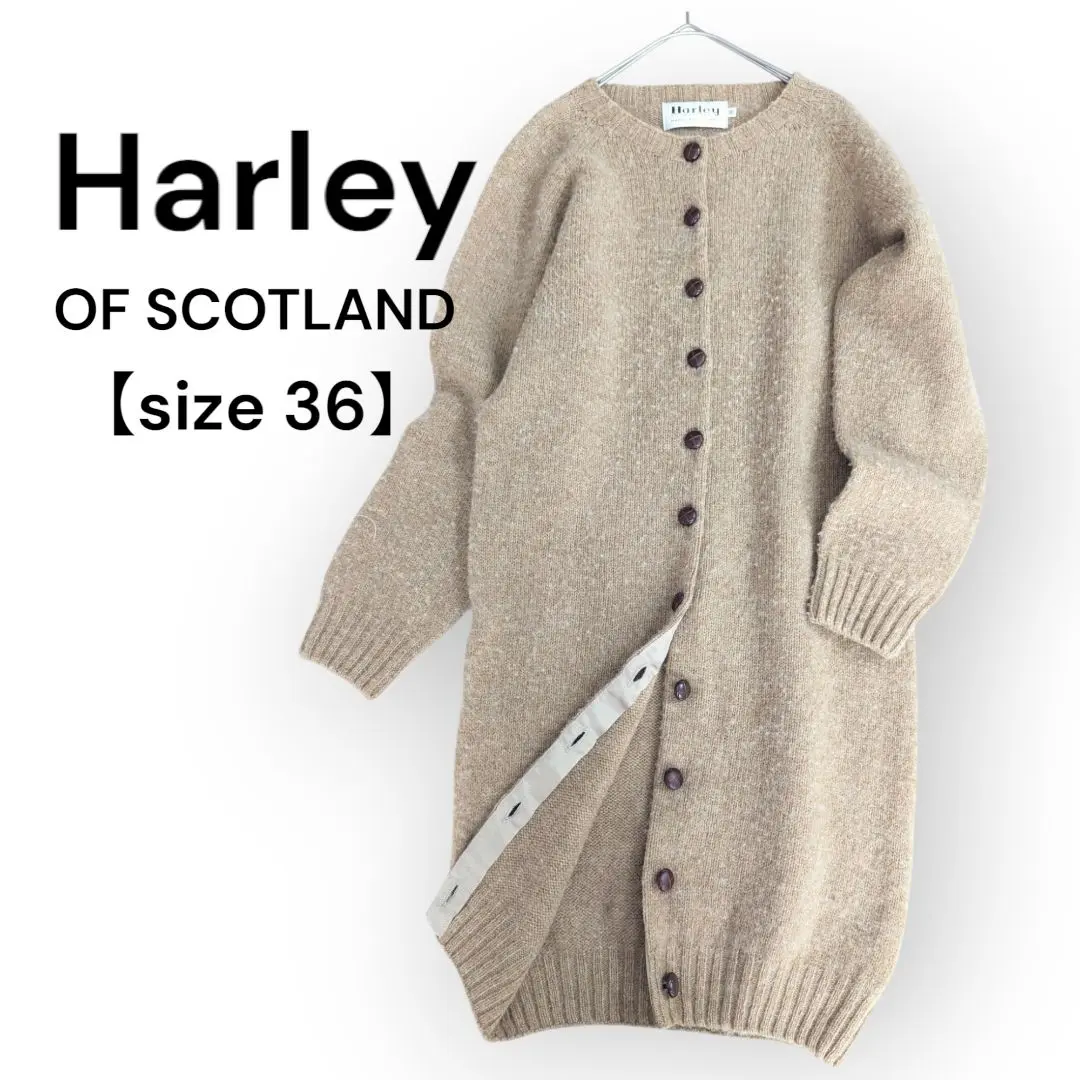 Harley of Scotland ウールカーディガン 36サイズ Harley of Scotland ウールカーディガン 36サイズ トップス