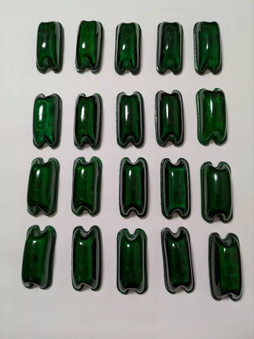 角型標記燈鏡片 玻璃製綠色 裝飾卡車 的縮圖