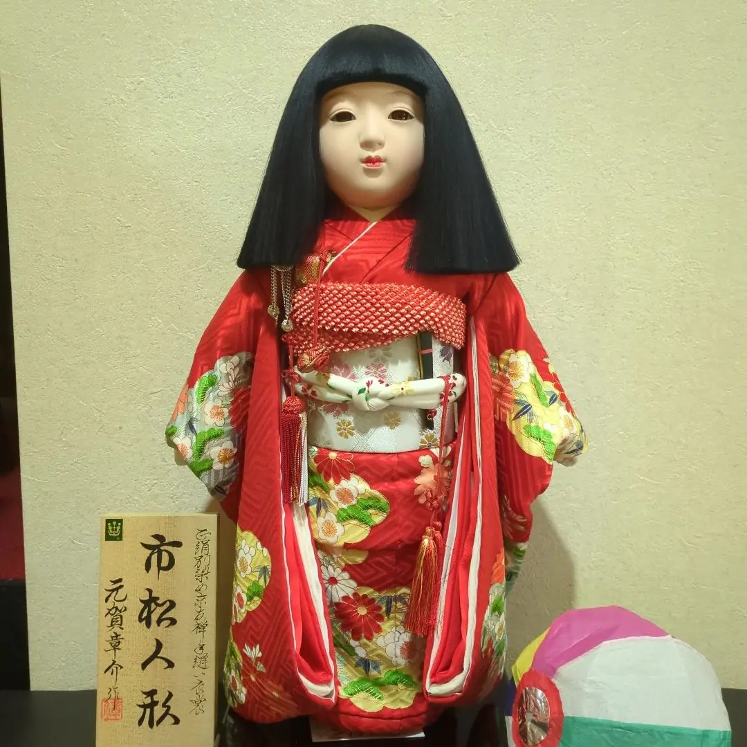 クリスマスファッション 逸品】村岡茂作市松人形 工芸品