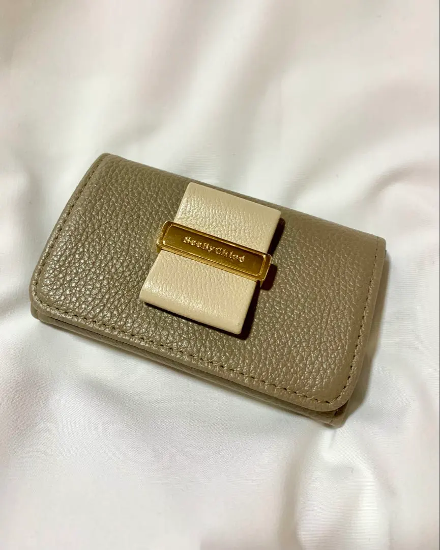 Thumbnail of See By Chloe Beige Leather Key Case