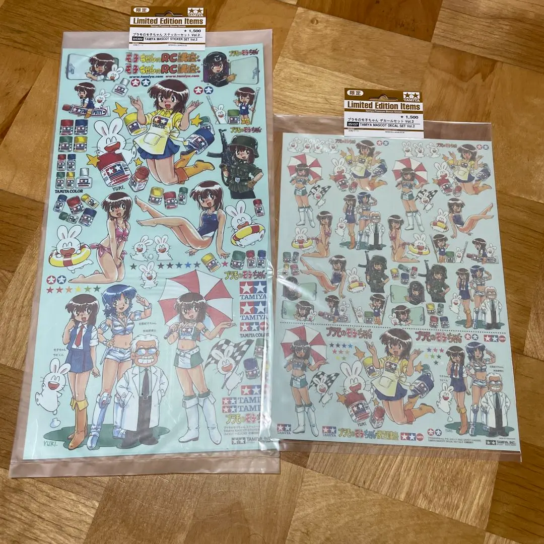 サマーセール！TAMIYA（田宮模型）モ子ちゃんとラビ君ステッカー７枚セット サマーセール！TAMIYA（田宮模型）モ子ちゃんとラビ君ステッカー