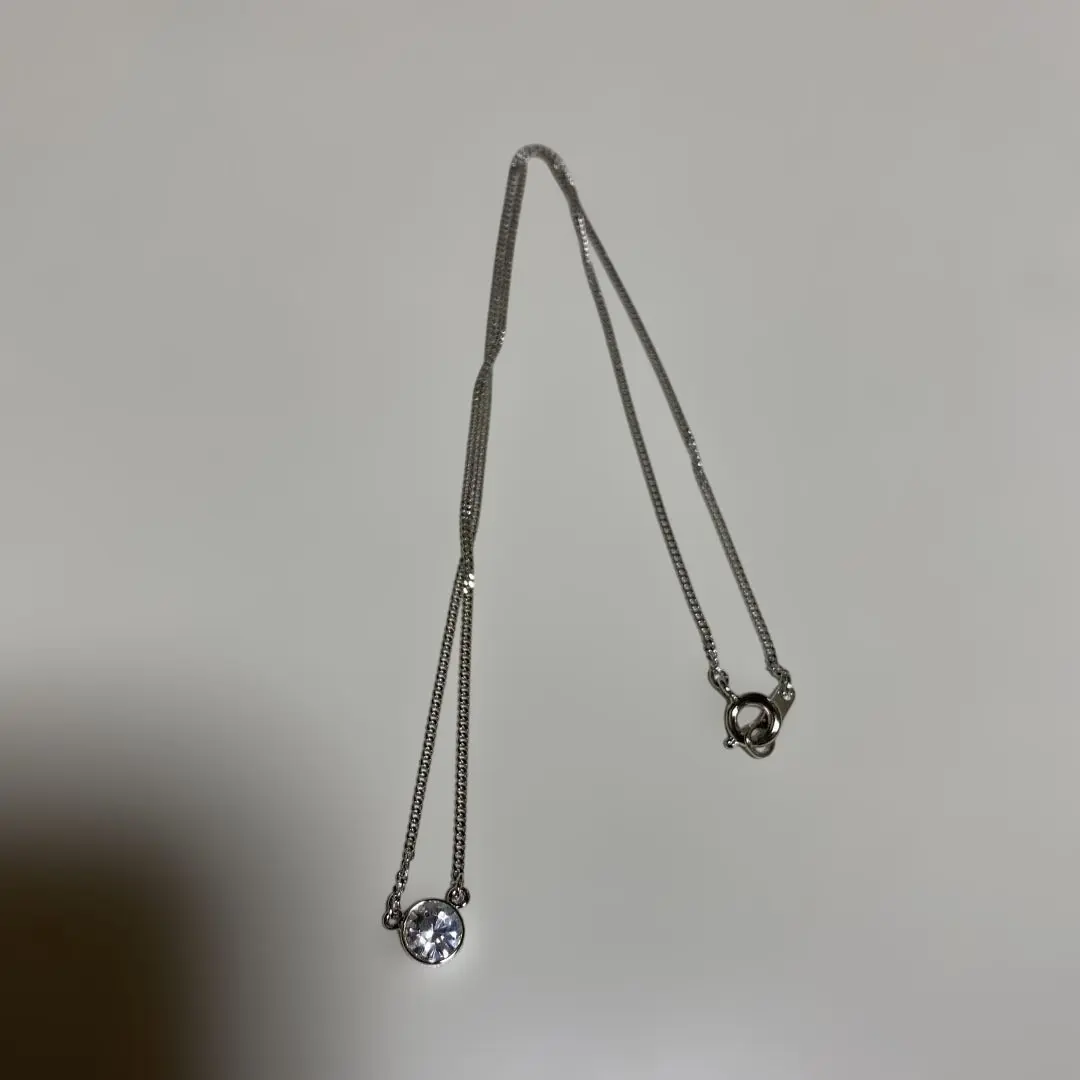 Thumbnail of Silver crystal necklace
