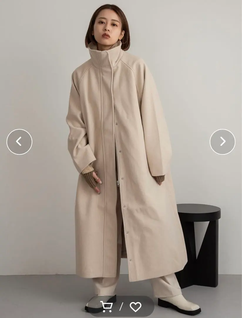【至2月底】立領長版大衣 emire 的縮圖