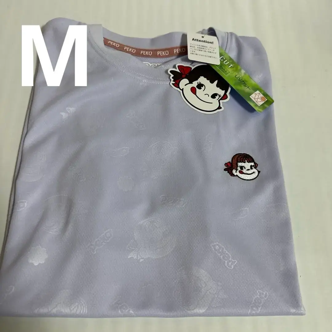 新品未使用　ペコちゃん　Tシャツ    半袖　メッシュ生地　Lサイズ 不二家 - 【L】ペコちゃん ミルキー柄 メッシュ素材 半袖Tシャツ